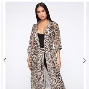 Fashion Nova cheetah duster